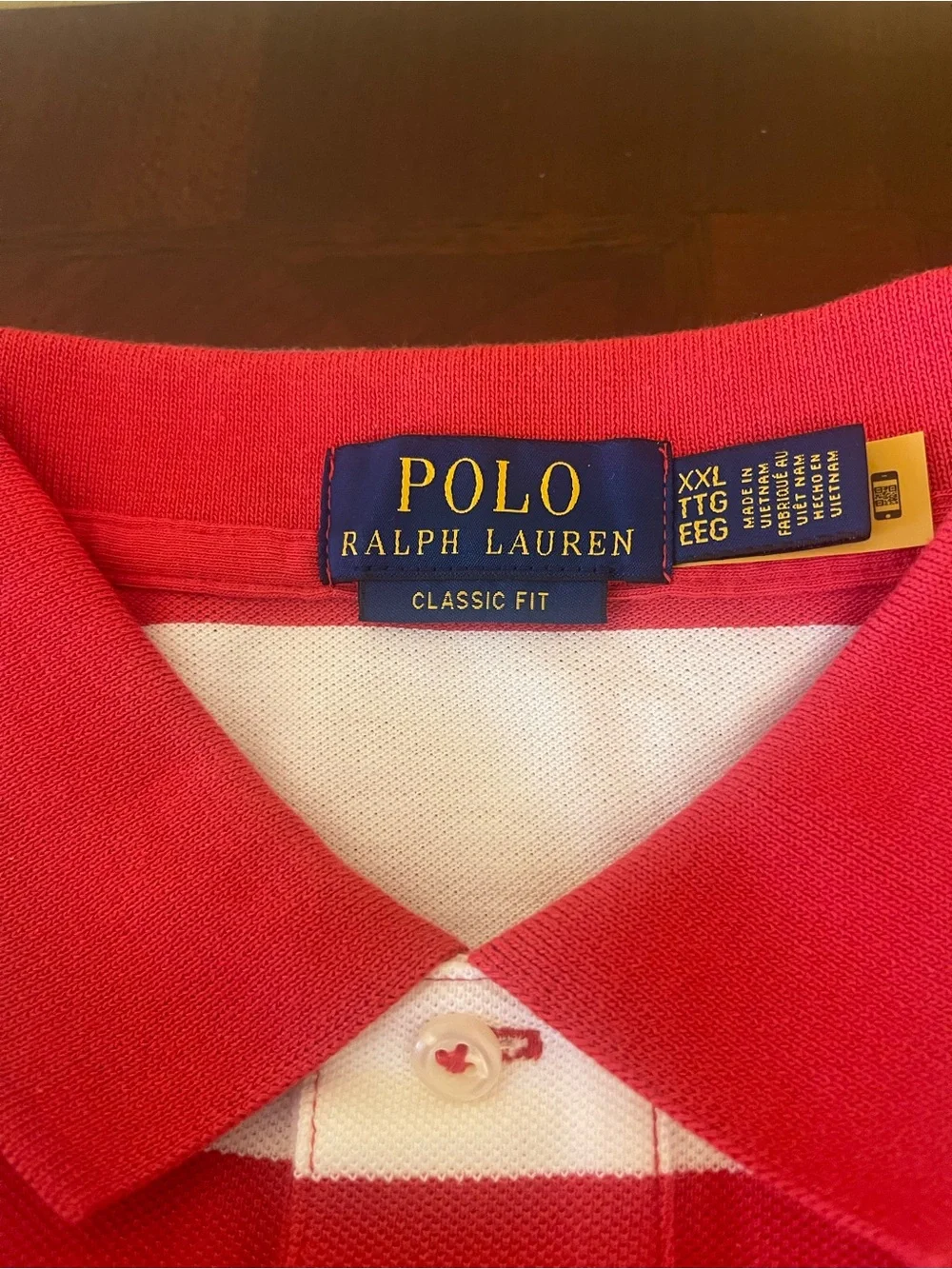 NWT Polo short sleeve by Ralph Lauren Men’s Red & White Striped Classic Fit